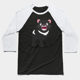 Cute hungry Tasmanian devil cartoon illustration Baseball T-Shirt